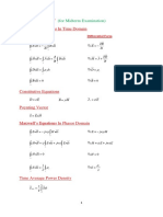 FORMULA SHEET For Midterm Exam