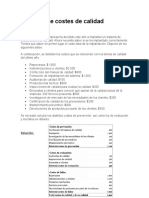 Ejemplo Costos de Calidad y No Calidad