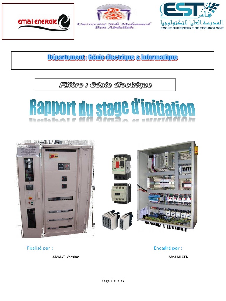 Cours Câblage Armoire électrique Industriel Pdf Rapport Du Stage Electrique PDF | PDF | Équipement | Puissance (physique)