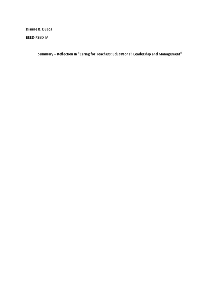 Reflection | PDF | Career & Growth | Self-Improvement