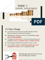 Topic Price Change Adjustment