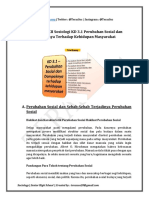 Materi Kelas XII Sosiologi KD 3.1 Perubahan Sosial Dan Dampaknya Terhadap Kehidupan Masyarakat