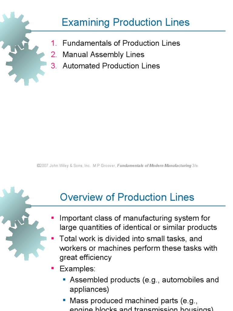 Examining Production Lines: Fundamentals of Production Lines Manual ...
