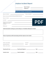 Workplace Incident Report Template