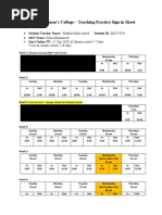 Sharjah Women's College - Teaching Practice Sign in Sheet