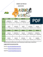 HORARIO CLASES VIRTUALES - Grado Segundo