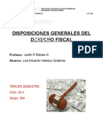 Dispocisiones Generales LCFI 304 Luis Eduardo Velasco