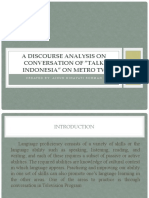 Discourse analysis of 'Talk Indonesia' conversations on Metro TV