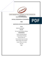 Gestión de costos de un proyecto de planta de tratamiento de aguas residuales