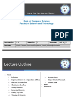 Stack: Dept. of Computer Science Faculty of Science and Technology