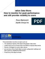Bpel Dehydration Data Store: How To Monitor For Peak Performance and Still Provide Visibility To Users