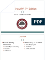 Learning APA 7 Edition: South College Library