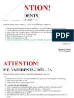 P.E. Students USB Submission Deadline