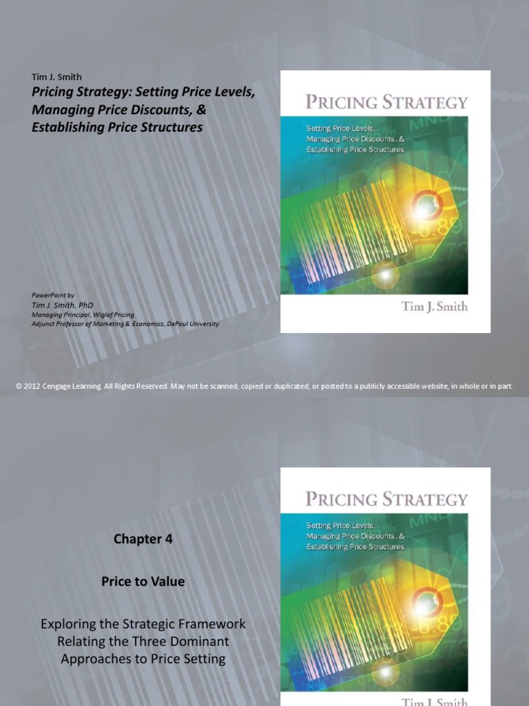 Pricing Strategy: Setting Price Levels, Managing Price Discounts ...