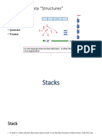 Elementary Data "Structures": - Arrays - Lists - Stacks - Queues - Trees