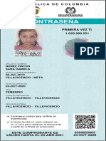 Tarjeta de Ifentidad de Isabela PDF