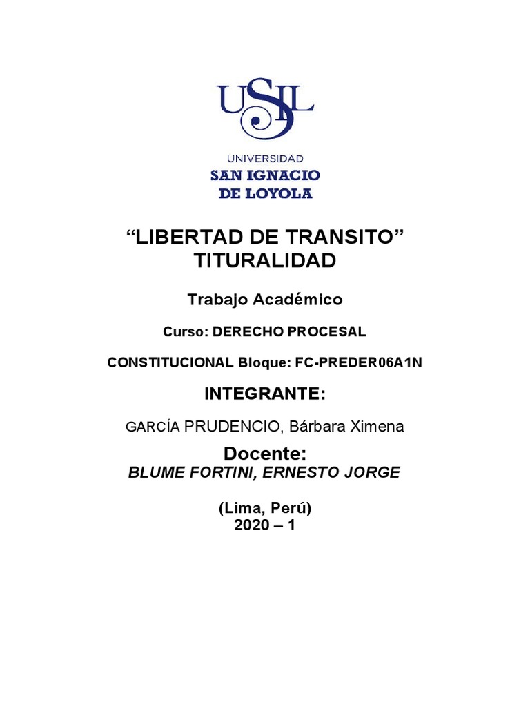 Libertad de Transito PDF Habeas corpus Libertad