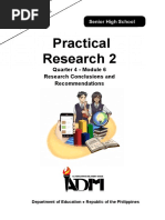 PracResearch2 - Grade 12 - Q4 - Mod6 - Research Conclusions and Recommendations - Version3