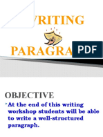 writing a paragraph