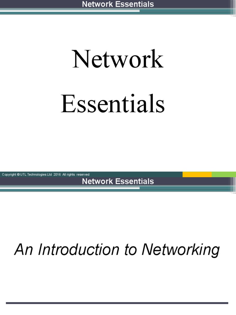 Network Essentials PDF Port Networking) Protocol Suite
