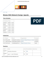 BhutanNOG Network Design Workshop - Agenda