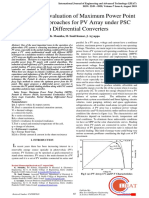 Performance Evaluation of MPPT Approaches for PV Arrays