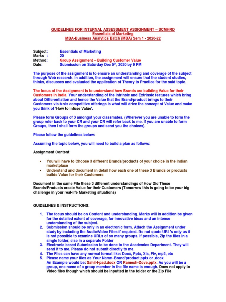 Internal Group Assignment - Essentials of Management - MBA 25 Nov 2020 ...
