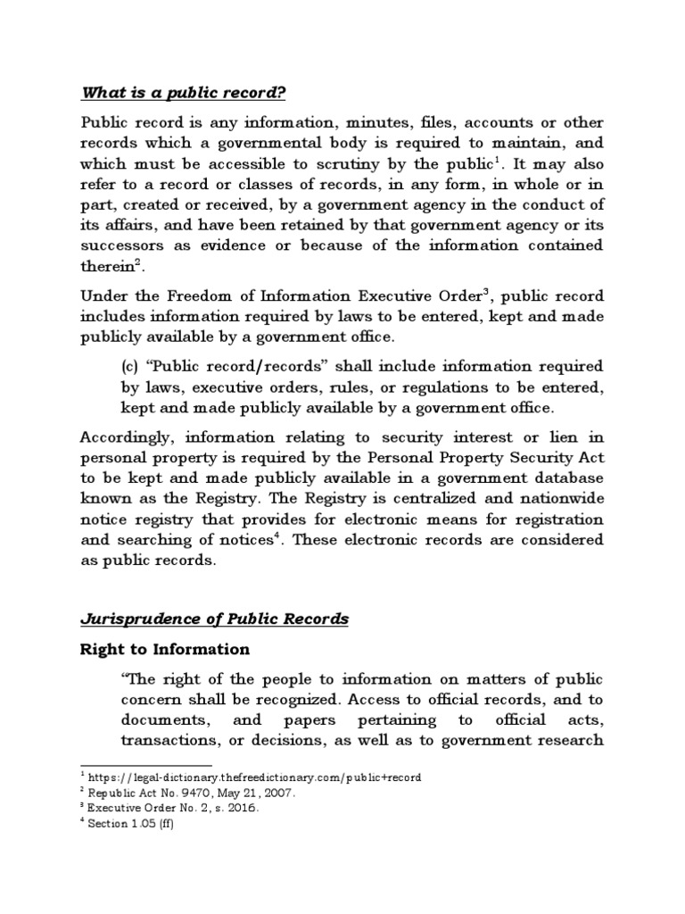 What Is A Public Record PDF Freedom Of Information Laws By Country