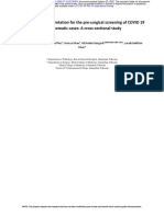 Joint CBC-ICT Interpretation For The Pre-Surgical Screening of COVID 19 Asymptomatic Cases: A Cross-Sectional Study