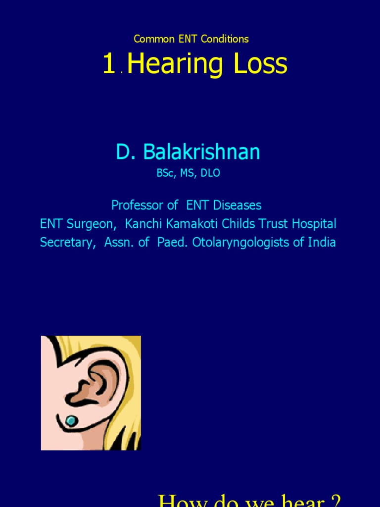 Common Ear Conditions and Hearing Loss | PDF | Ear | Hearing Loss