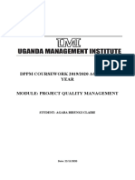 Project Quality Management Claire