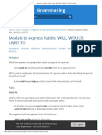 Modals To Express Habits - WILL, WOULD, USED TO - Grammaring