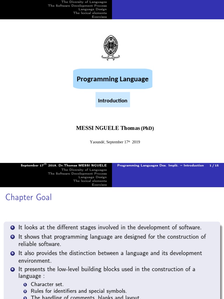 Programming Languages Overview | PDF | Software Development | Computer ...
