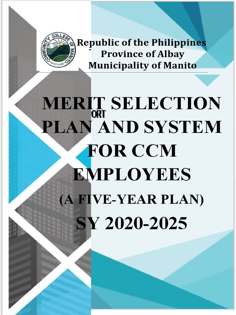 Merit Selection Plan and System For CCM Employees SY 20202025 PDF