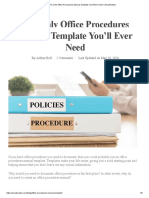 The Only Office Procedures Manual Template You'll Ever Need