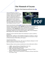 Wilderness Explorers Checklist Mammals Guyana PDF