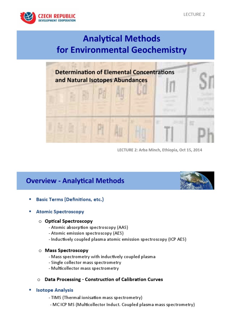 Analytical Methods in Environmental Geochemistry | PDF | Atomic ...