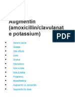 Augmentin (Amoxicillin/clavulanat e Potassium)