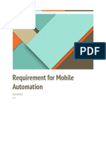 Mobile Automation Requirements