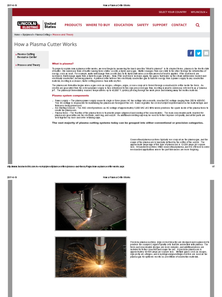 How A Plasma Cutter Works PDF Electric Arc Plasma (Physics)