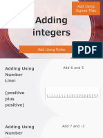 Adding Integers: Add Using Number Line Add Using Signed Tiles