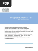 Numerical Reasoning Test Question PDF