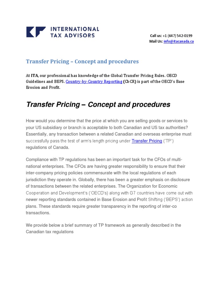 Country by Country Reporting: An Overview