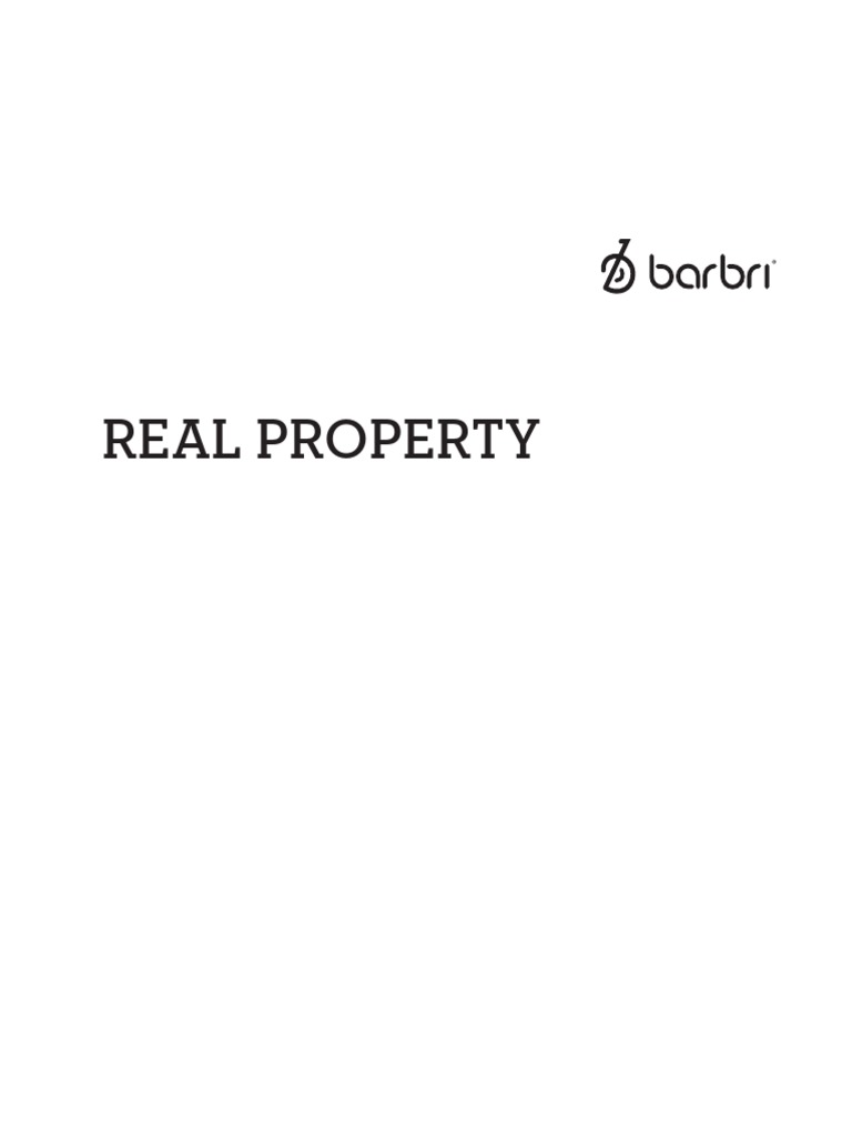Barbri Outline PDF PDF Concurrent Estate Leasehold Estate