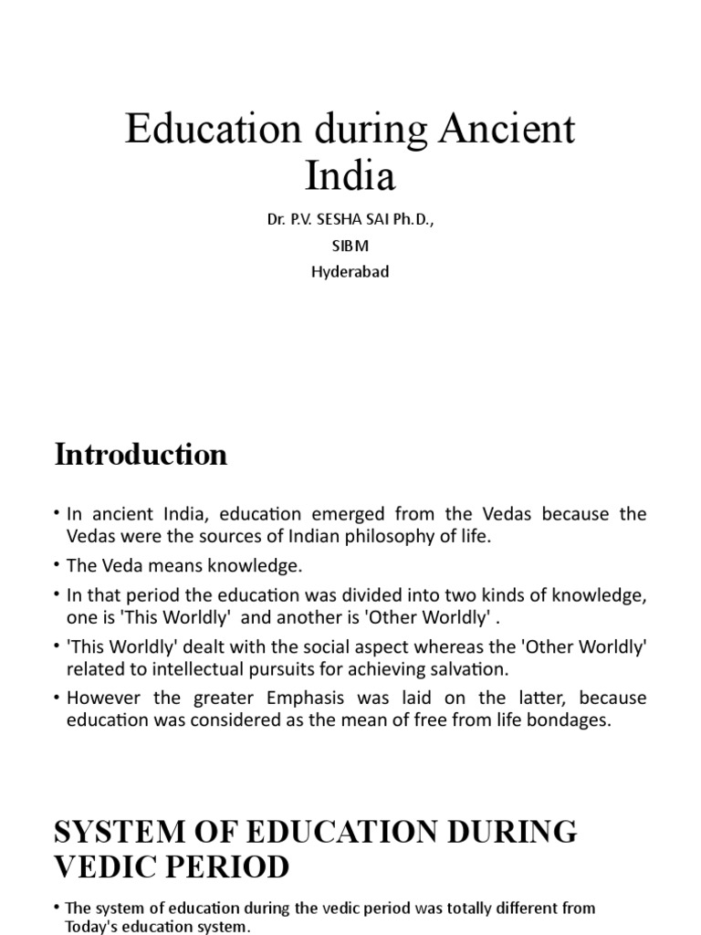 Indian Education During Ancient Period | PDF | Vedas | Religious Education