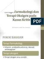 UPDATE PDPI Terapi Farmakologi Dan Terapi Oksigen Pada Kasus Kritis