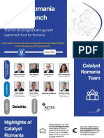 Catalyst Romania Fund II Launch: T He First Second Generation Growth Capital Tech Fund For Romania