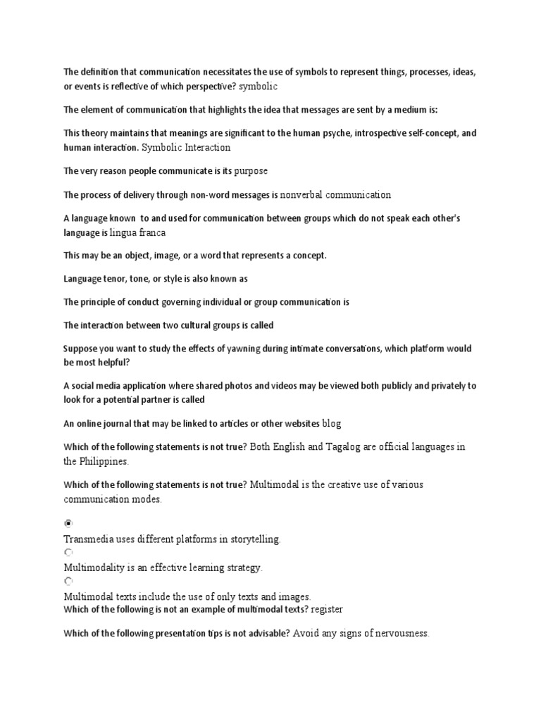 Understanding Communication Processes | PDF | Interpersonal ...