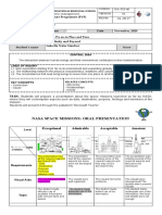 Nasa Space Missions: Oral Presentation: Academic Management GA-RG-40 01 24 - 08-17 Rubric Fourth I