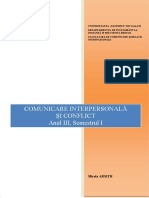 Comunicare Interpersonala Si Conflict Unitatea I